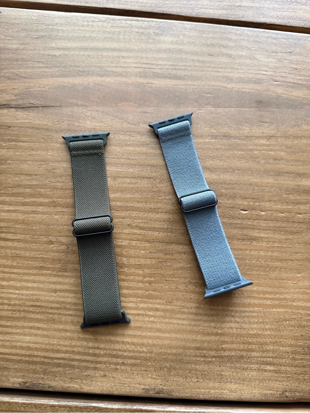 Apple Watch Bands Two Nylon - Olive Green & Light Gray